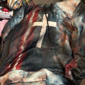Multicolor Cross Hoodie